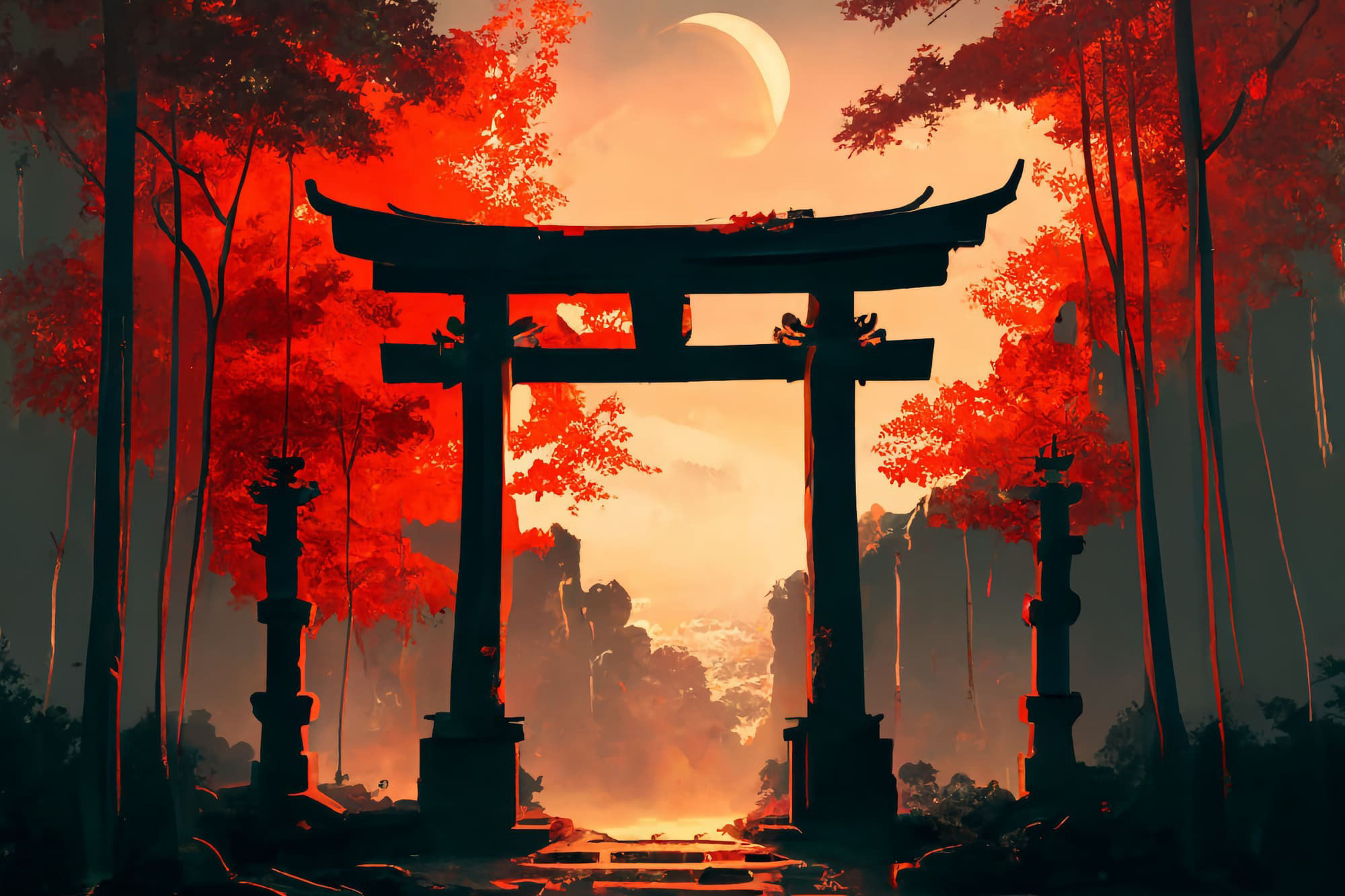 【美麗で幻想的な和風系の背景】著作権フリーの高解像度画像（100枚） サンプル6ページ目