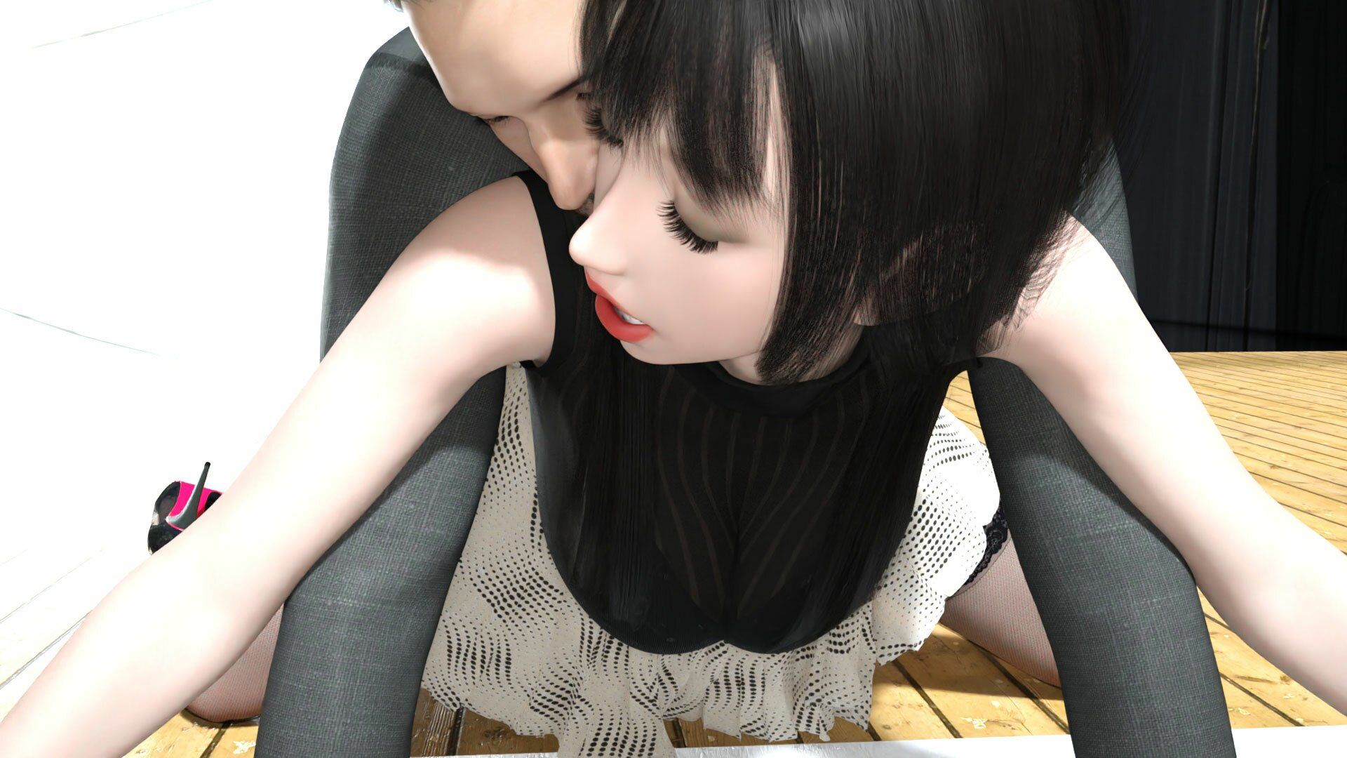 【▲100】女性モデル「西陣郁奈（にしじんかな）」見えそうで見えない『寸止め』モデルとしてバズり出していた彼女だったが、悪徳カメラマンの毒牙に掛かり、撮影後にレ○プされてしまう。（シリーズ07:ミニスカバック2） サンプル4ページ目