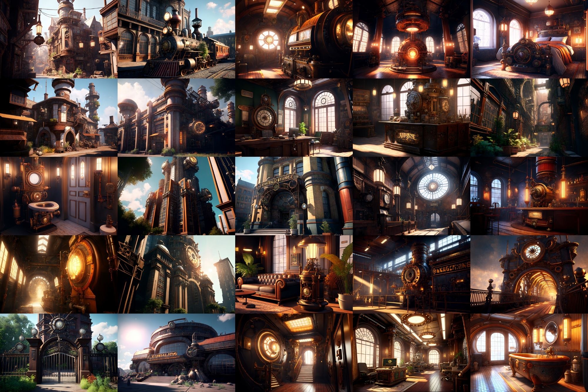 【超リアルなスチームパンク背景】著作権フリーの高解像度画像（100枚） サンプル3ページ目