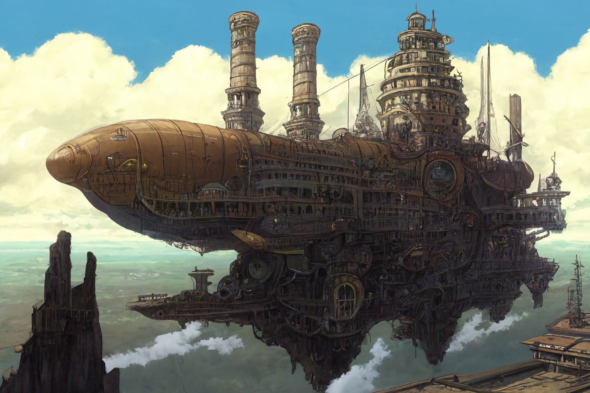 【アニメ映画スチームパンク背景】著作権フリーの高解像度画像（100枚） サンプル7ページ目