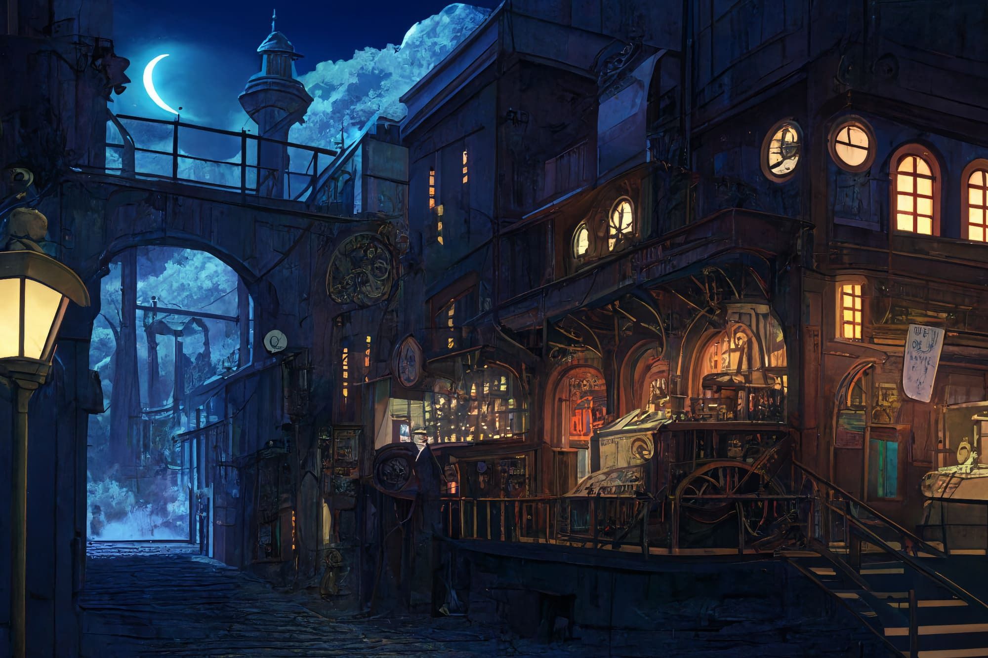 【アニメ映画スチームパンク背景】著作権フリーの高解像度画像（100枚） サンプル10ページ目