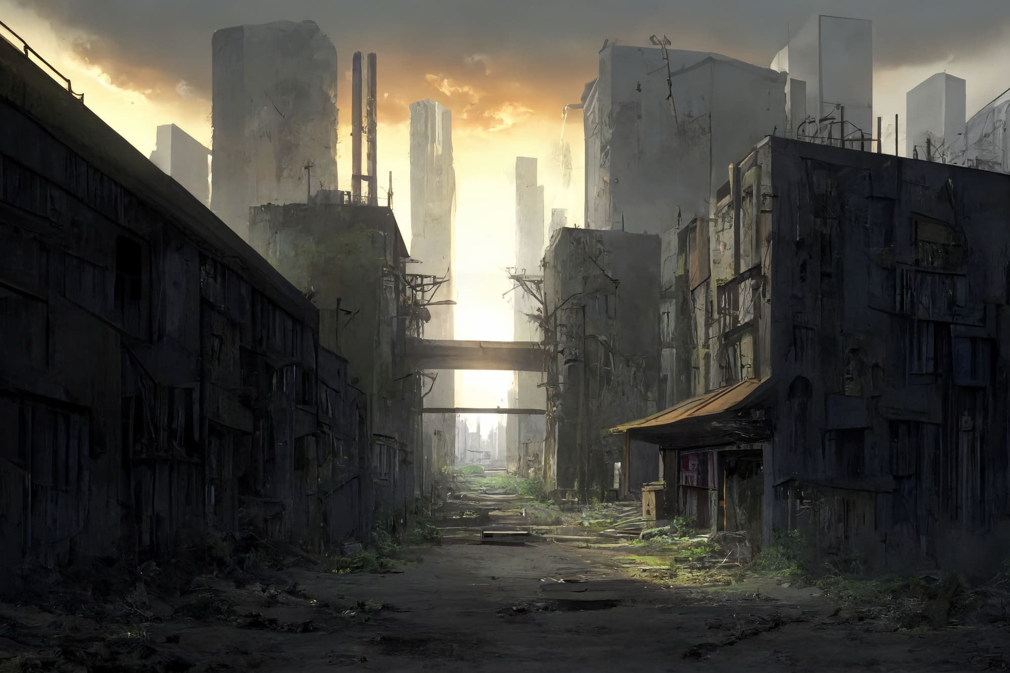 【アニメ映画風の廃墟系背景】著作権フリーの高解像度画像（100枚） サンプル6ページ目