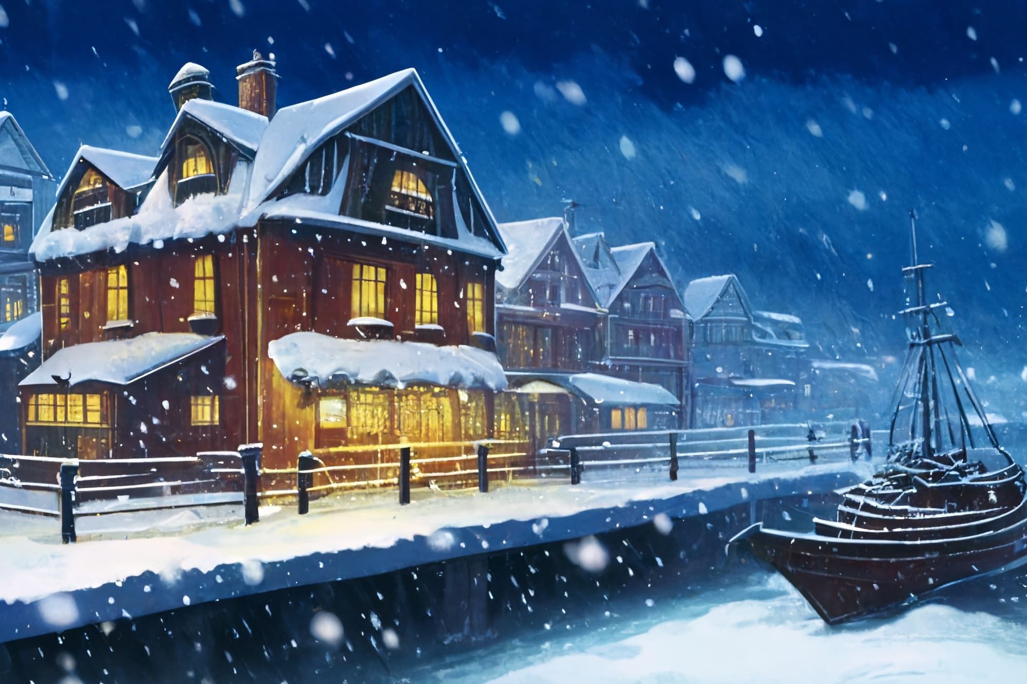 【アニメ映画風の雪国系の背景】著作権フリーの高解像度画像（100枚） サンプル5ページ目