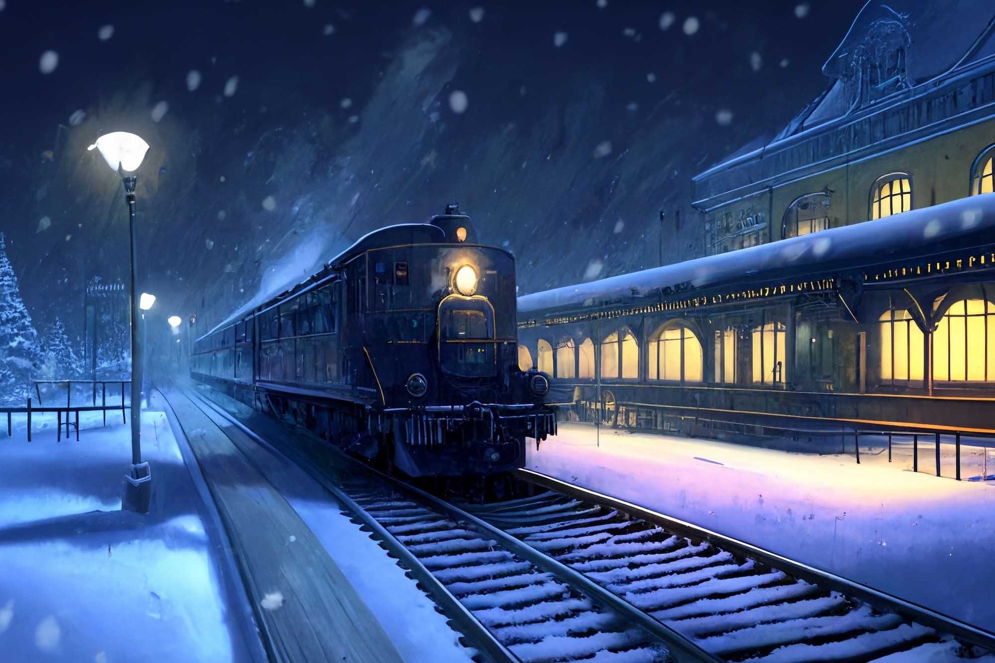 【アニメ映画風の雪国系の背景】著作権フリーの高解像度画像（100枚） サンプル7ページ目
