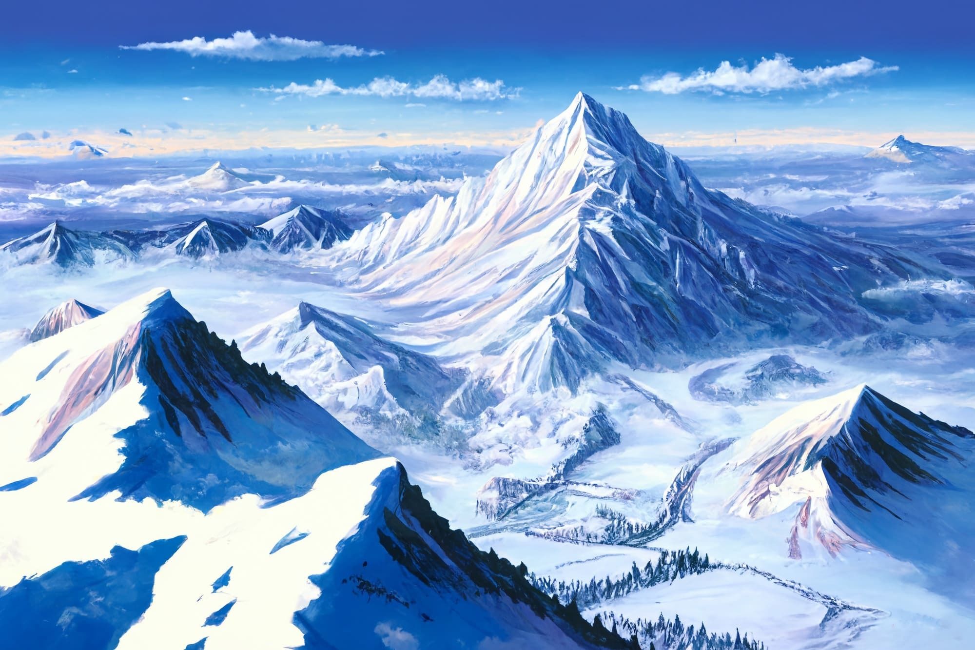 【アニメ映画風の雪国系の背景】著作権フリーの高解像度画像（100枚） サンプル9ページ目