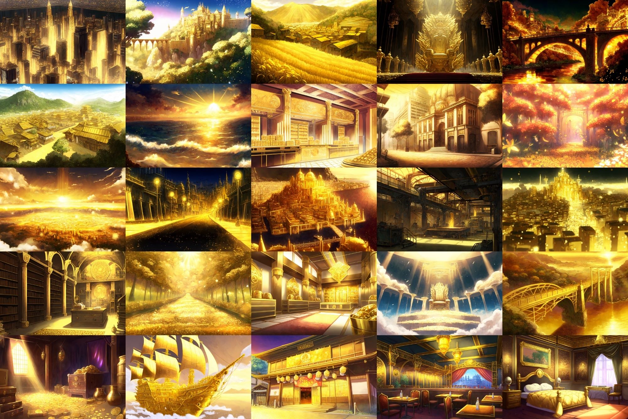 【アニメ映画風の黄金郷系背景】著作権フリーの高解像度画像（100枚） サンプル3ページ目