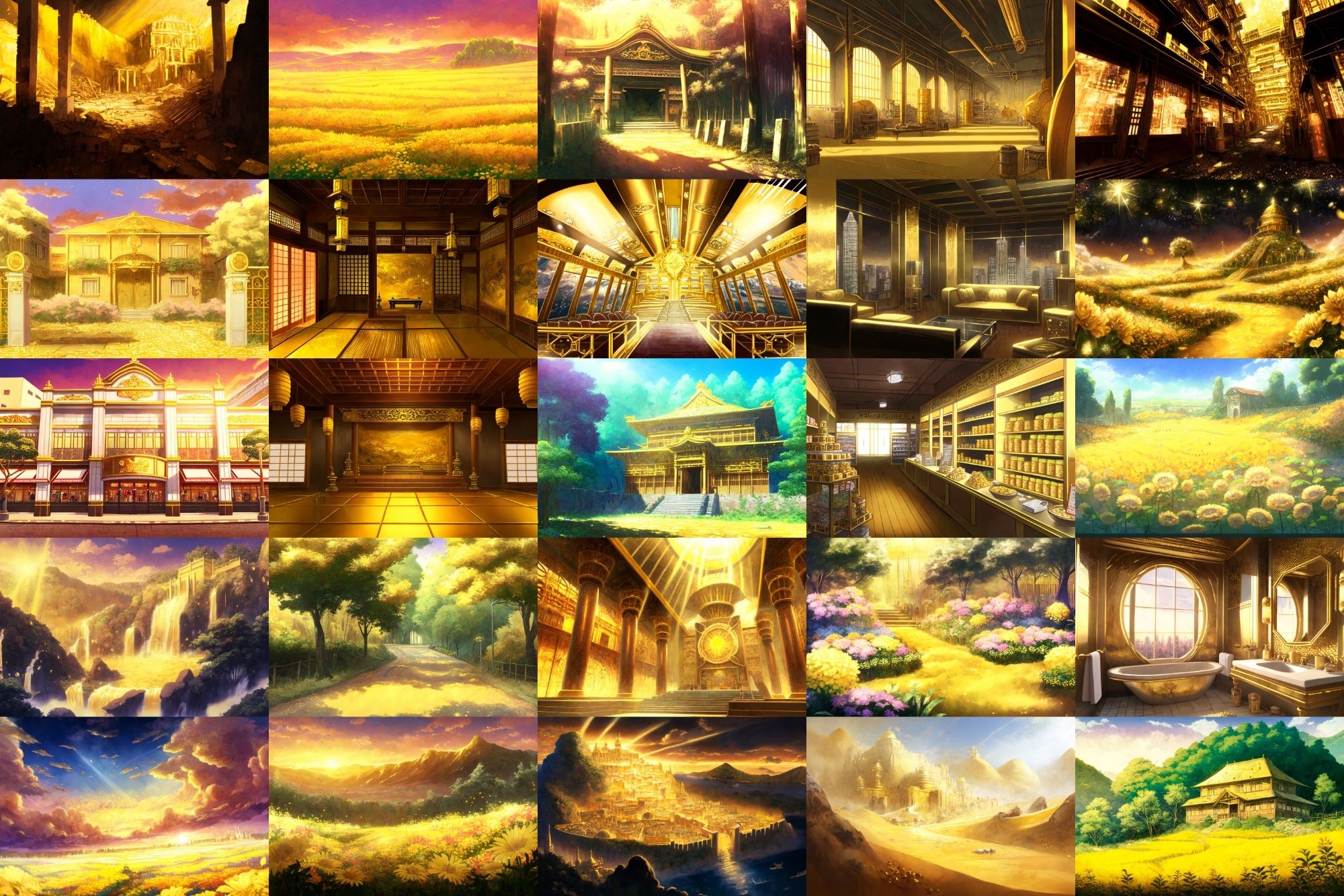 【アニメ映画風の黄金郷系背景】著作権フリーの高解像度画像（100枚） サンプル4ページ目