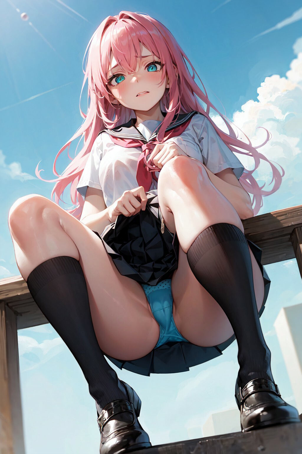 JKにパンツを見せてもらうように土下座して頼んでみた サンプル4ページ目