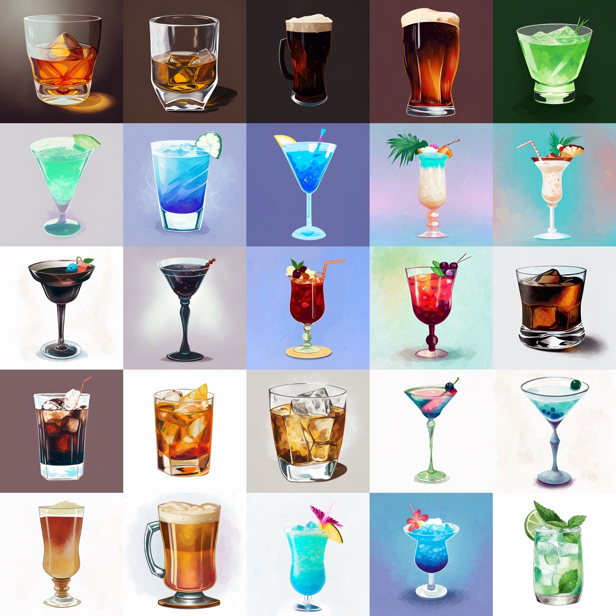 【色々な飲み物のイラスト】著作権フリーの高解像度画像（100枚） サンプル4ページ目