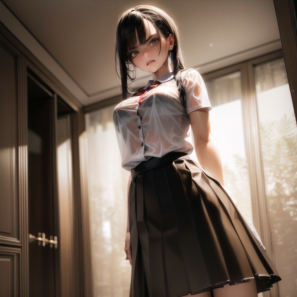 嫌悪少女 -びしょ濡れ着衣編- サンプル2ページ目