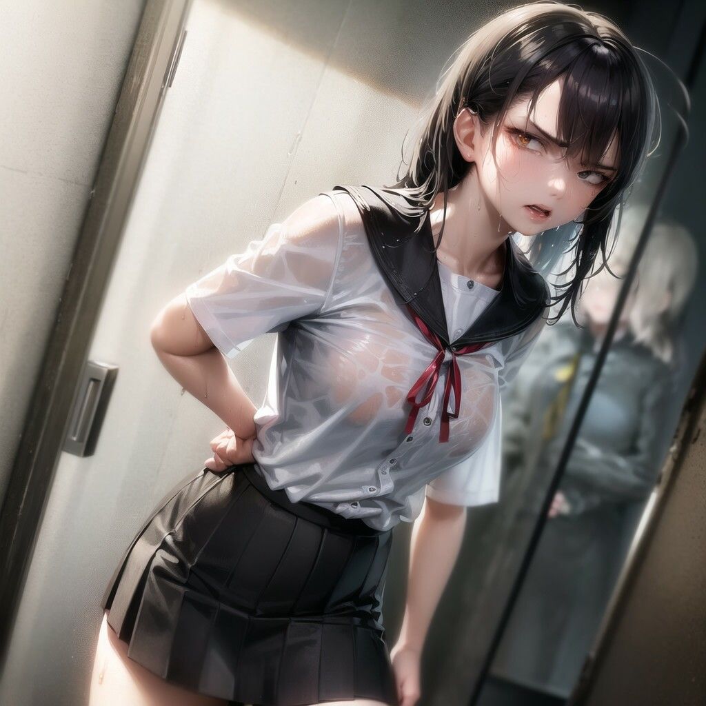 嫌悪少女 -びしょ濡れ着衣編- サンプル3ページ目