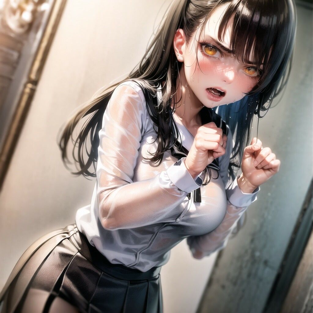 嫌悪少女 -びしょ濡れ着衣編- サンプル4ページ目