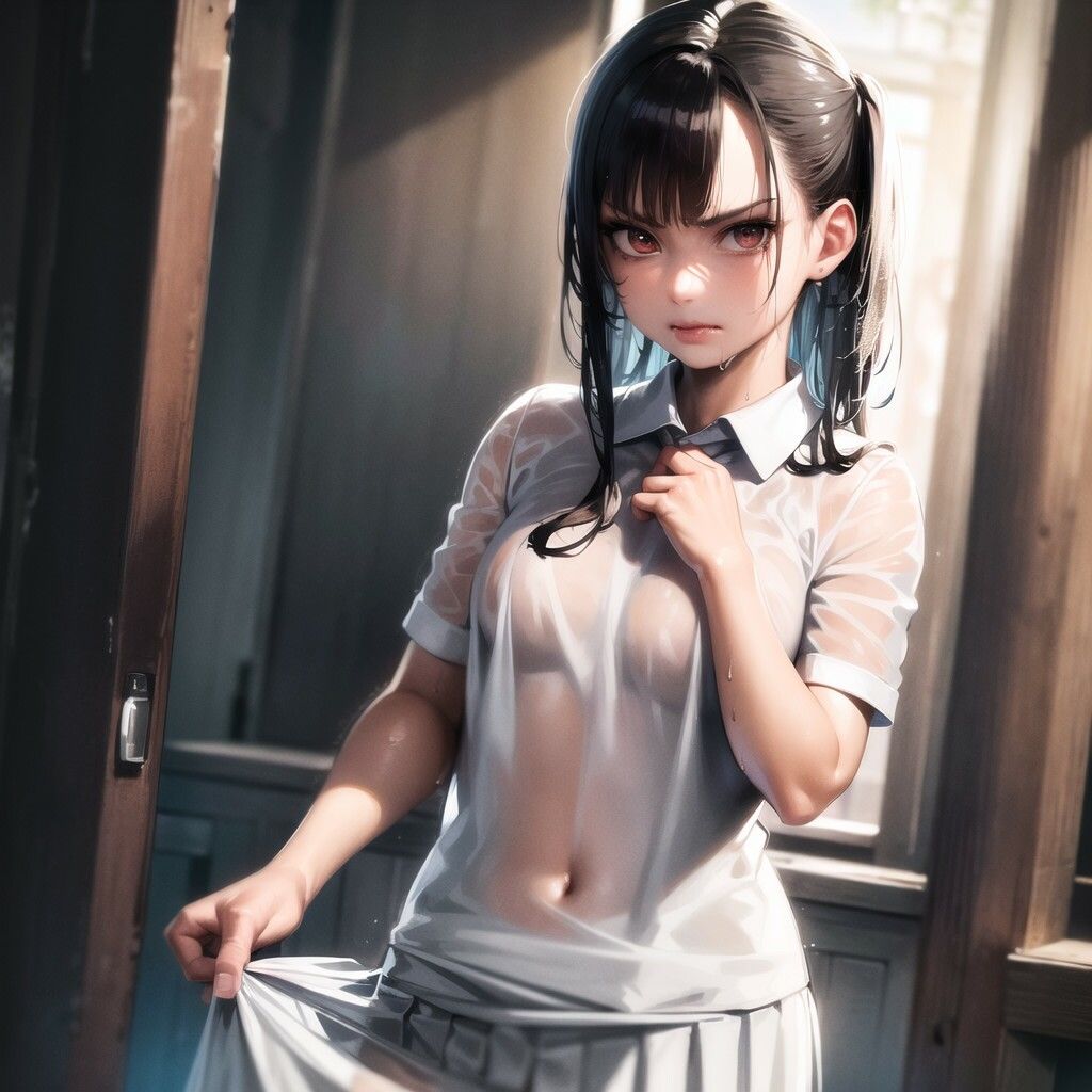 嫌悪少女 -びしょ濡れ着衣編- サンプル9ページ目