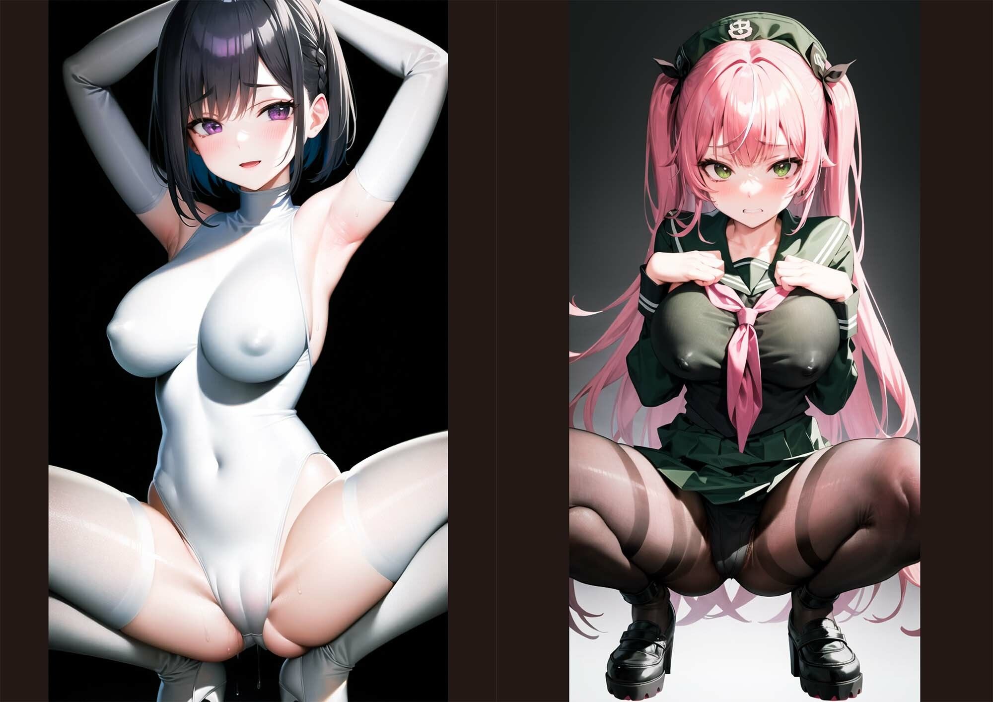 パンストスク水エロ蹲踞4 サンプル1ページ目