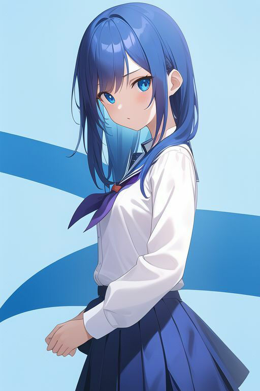 青髪制服乃女立絵集合〜之非淫〜 サンプル9ページ目