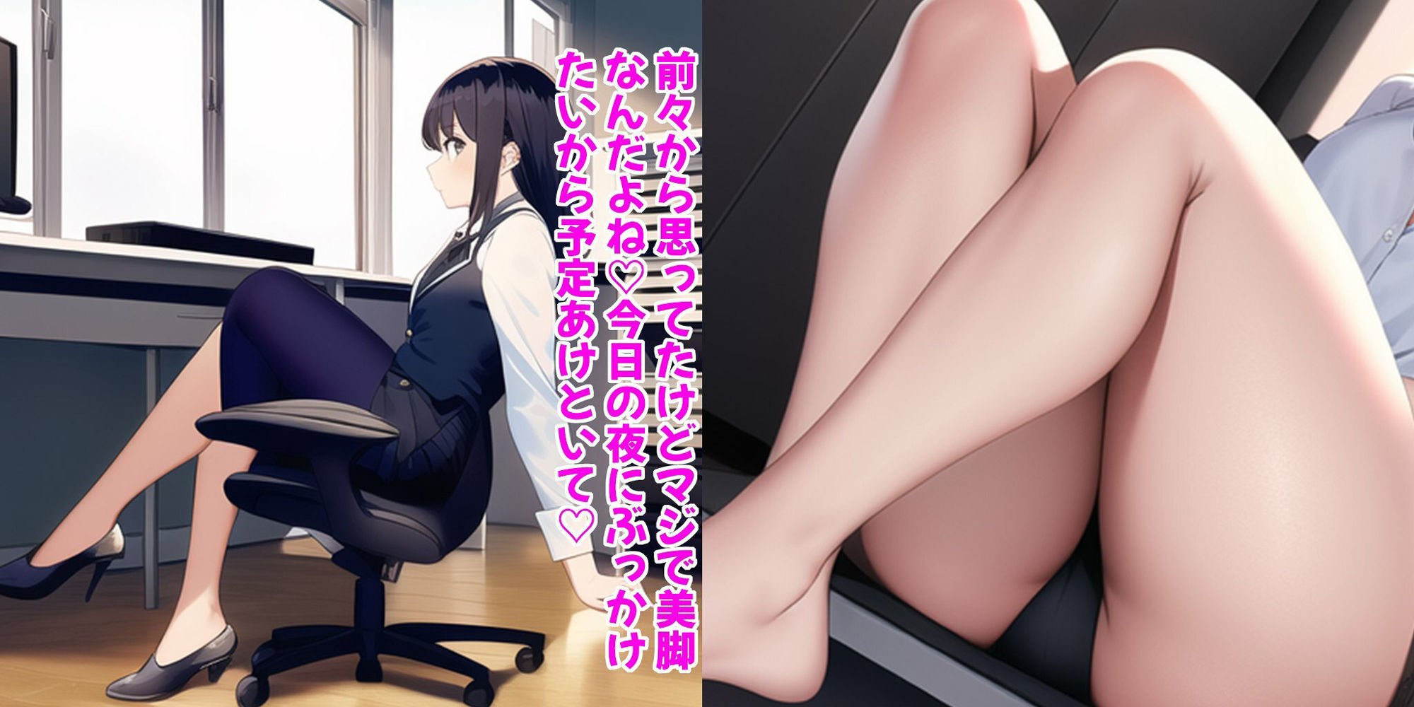 OLさんのえっちな美尻と美脚にはぶっかけしていっぱいご奉仕してあげたい集（生脚・黒ストセット） サンプル4ページ目