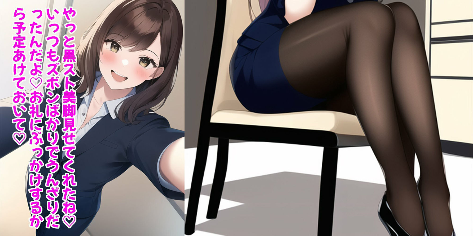 OLさんのえっちな美尻と美脚にはぶっかけしていっぱいご奉仕してあげたい集（生脚・黒ストセット） サンプル6ページ目
