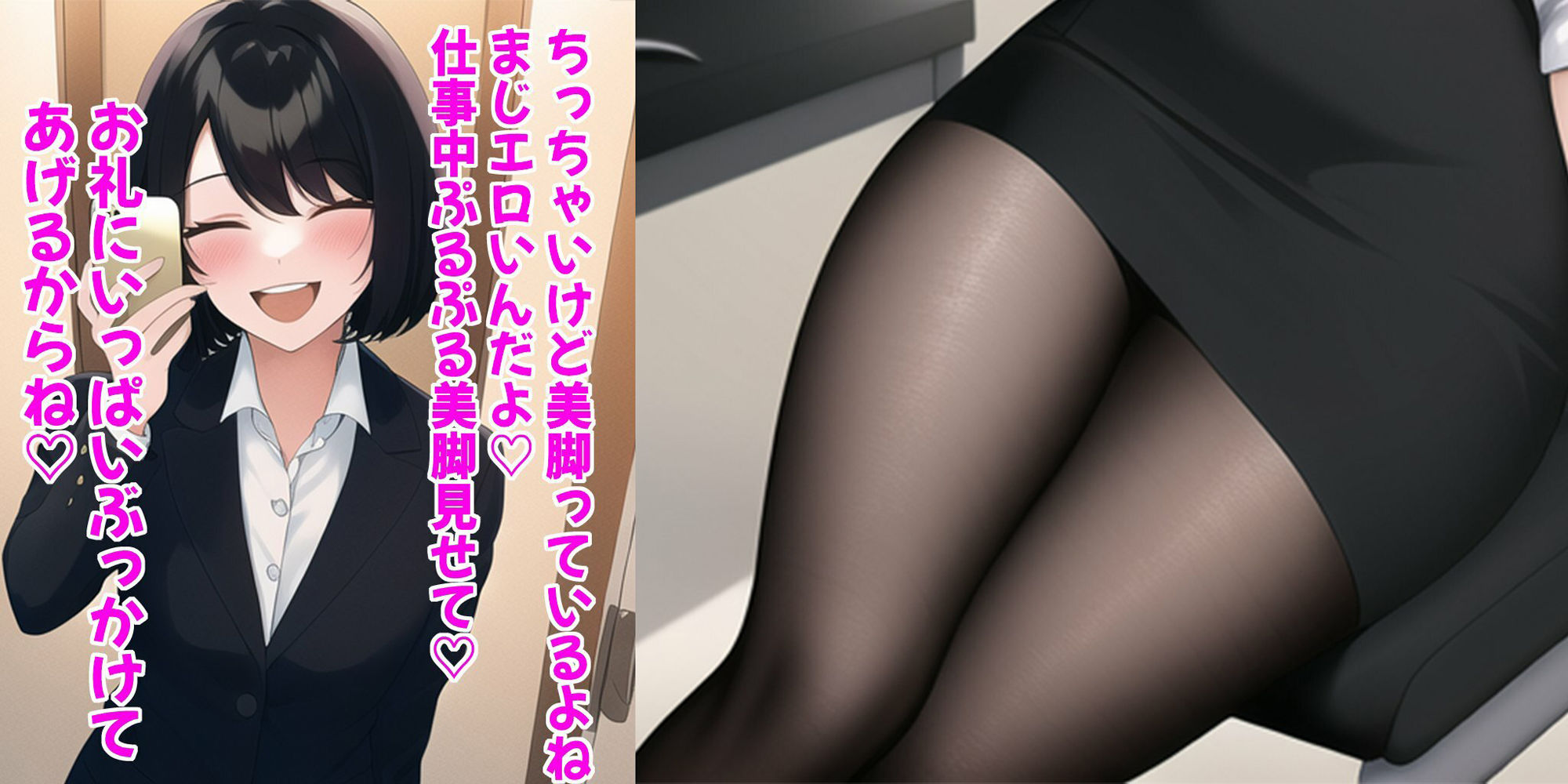 OLさんのえっちな美尻と美脚にはぶっかけしていっぱいご奉仕してあげたい集（生脚・黒ストセット） サンプル8ページ目