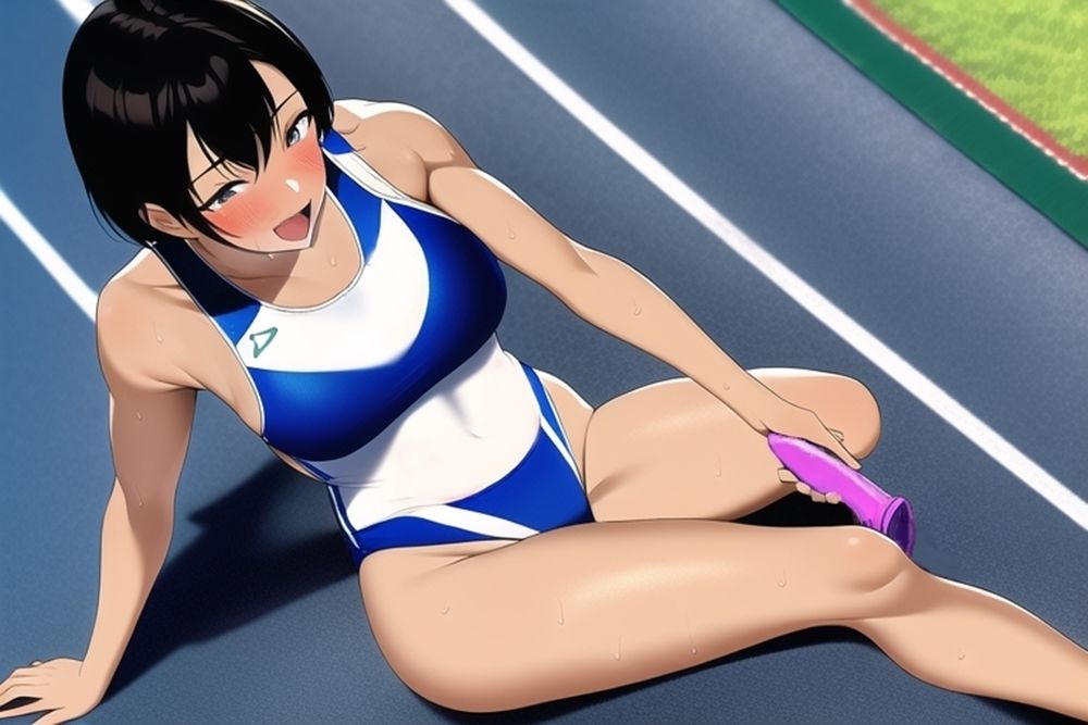 みせオナ！ハイレグ陸上ユニフォームで見せつけオナニー サンプル3ページ目