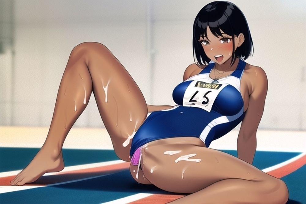 みせオナ！ハイレグ陸上ユニフォームで見せつけオナニー サンプル4ページ目