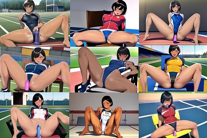 みせオナ！ハイレグ陸上ユニフォームで見せつけオナニー サンプル6ページ目