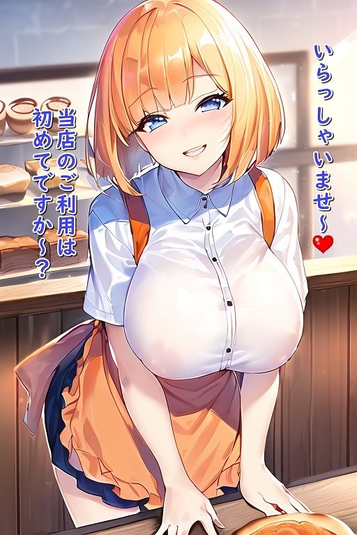 デカパイがいるパン屋に通い続けておちんちんバカになるまでパイズられたい サンプル1ページ目