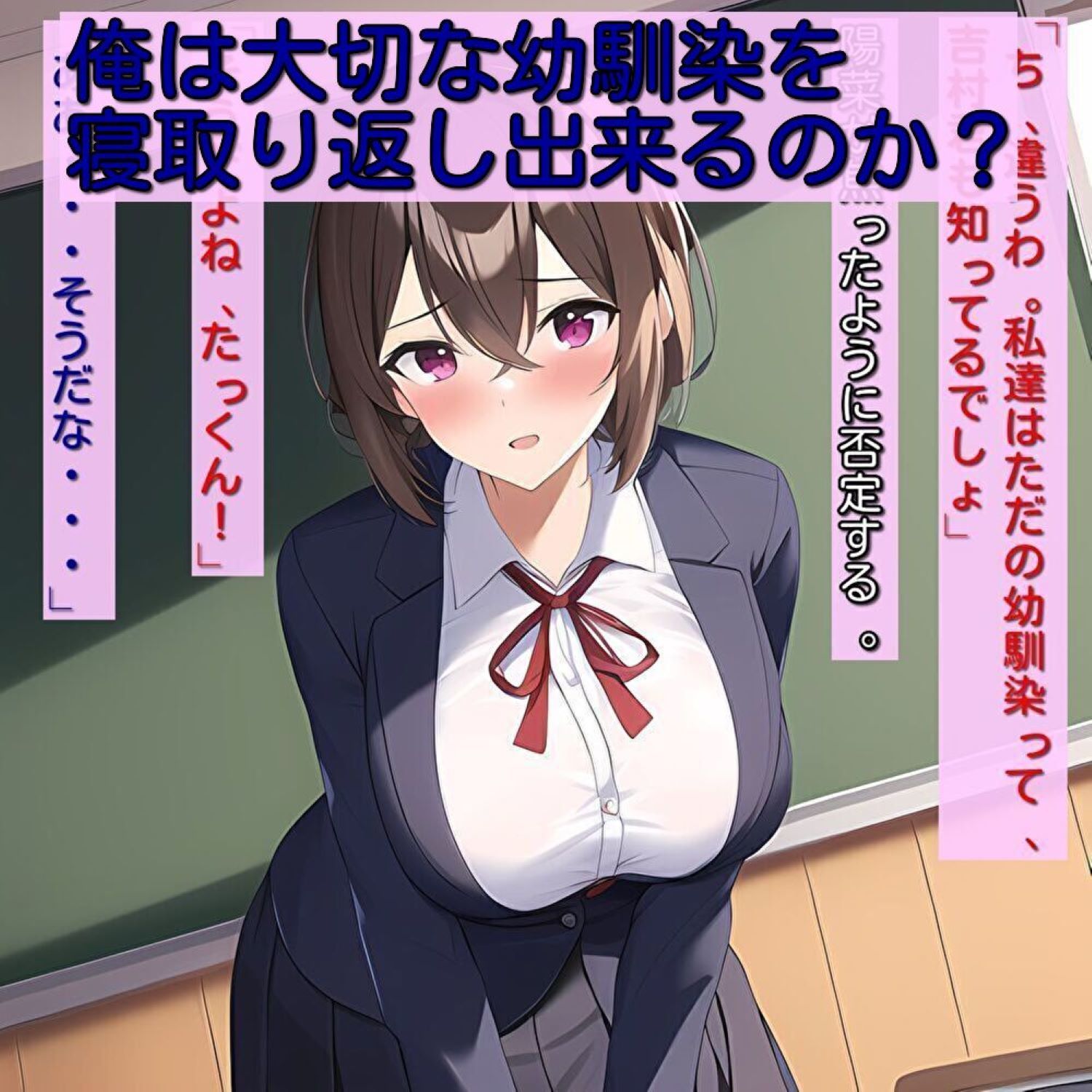 BSSな巨乳幼馴染みを親友に寝取られたんだが、クール系委員長にセックスのテクニックを叩き込まれて、寝取り返ししようとする話 サンプル8ページ目
