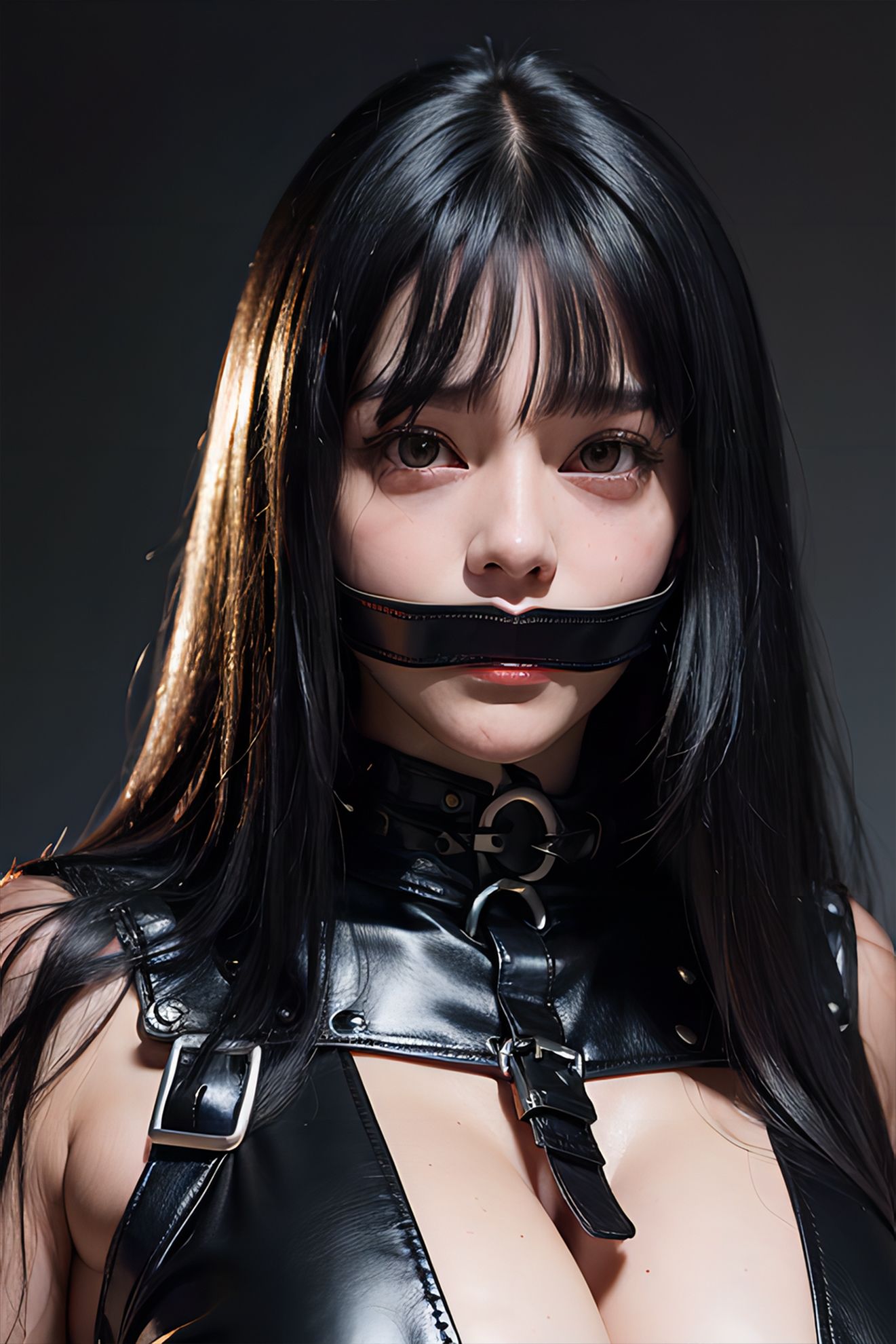 ボンデージ写真館 黒髪ロング編 サンプル4ページ目
