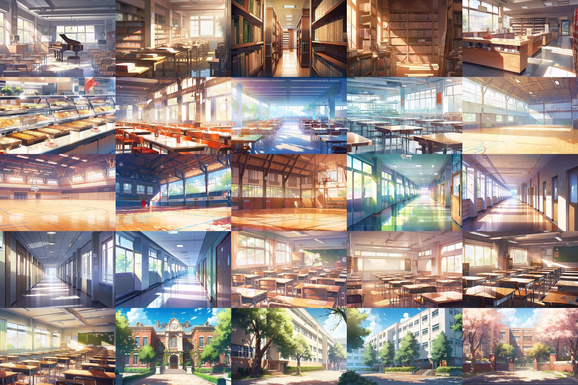 【繊細で芸術的な学校系背景】著作権フリーの高解像度画像（100枚） サンプル1ページ目