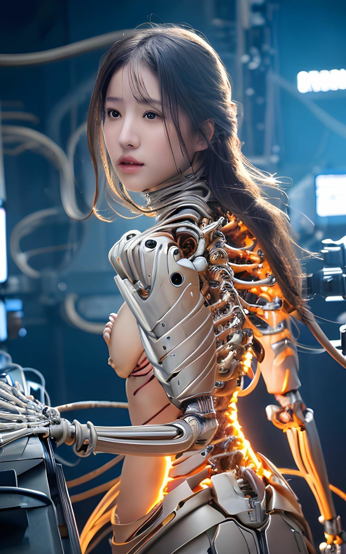 「ロボットすぎる女の子たち」AICG集 サンプル7ページ目
