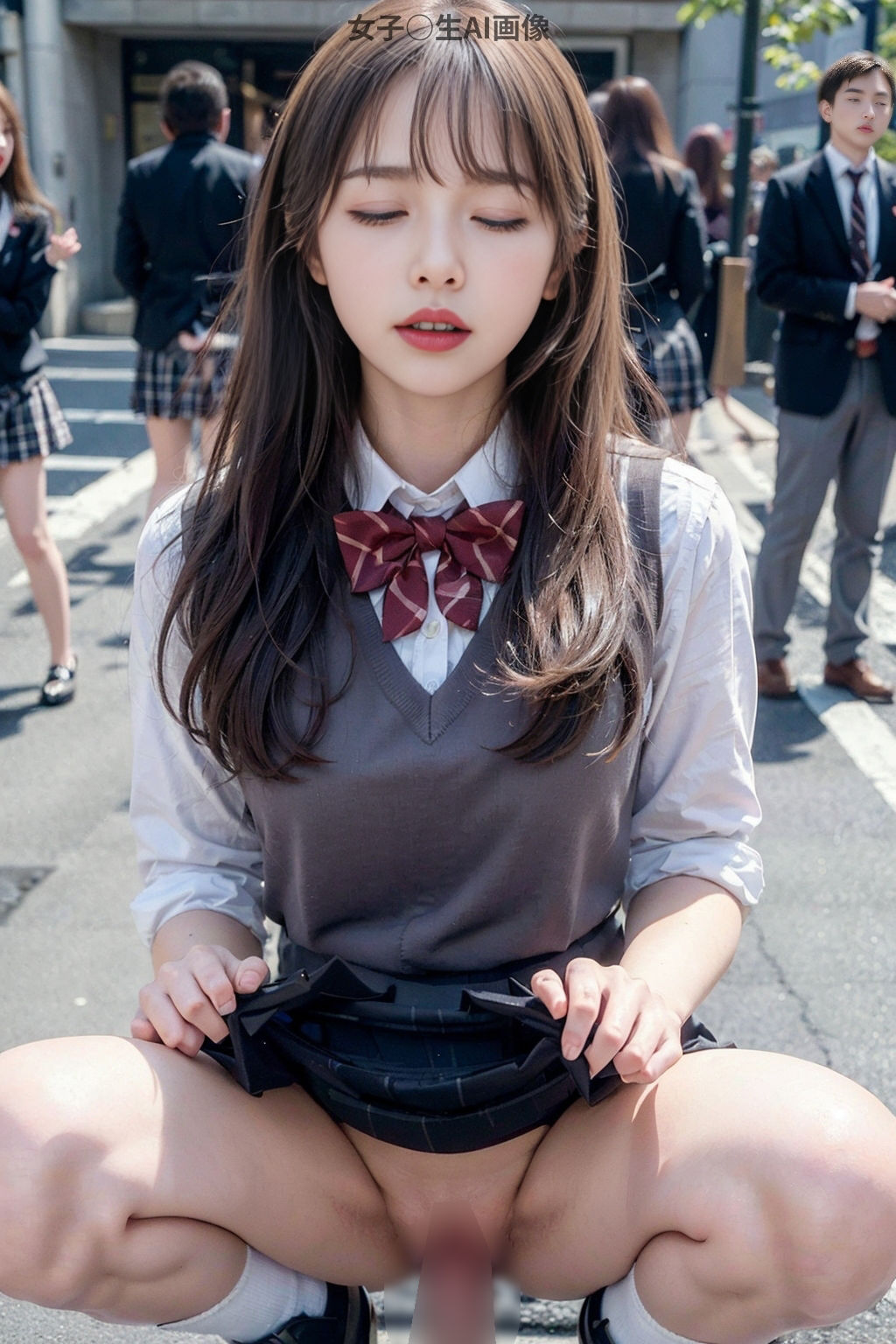 【制服露出】エッチな女子校生の日常【Vo.1】 サンプル3ページ目