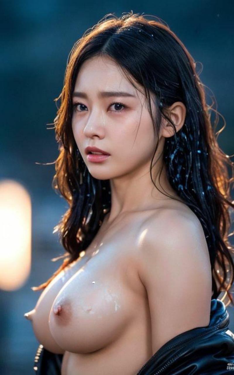 雨に濡れた美女たち〜AI美女ヌード写真集〜 サンプル1ページ目