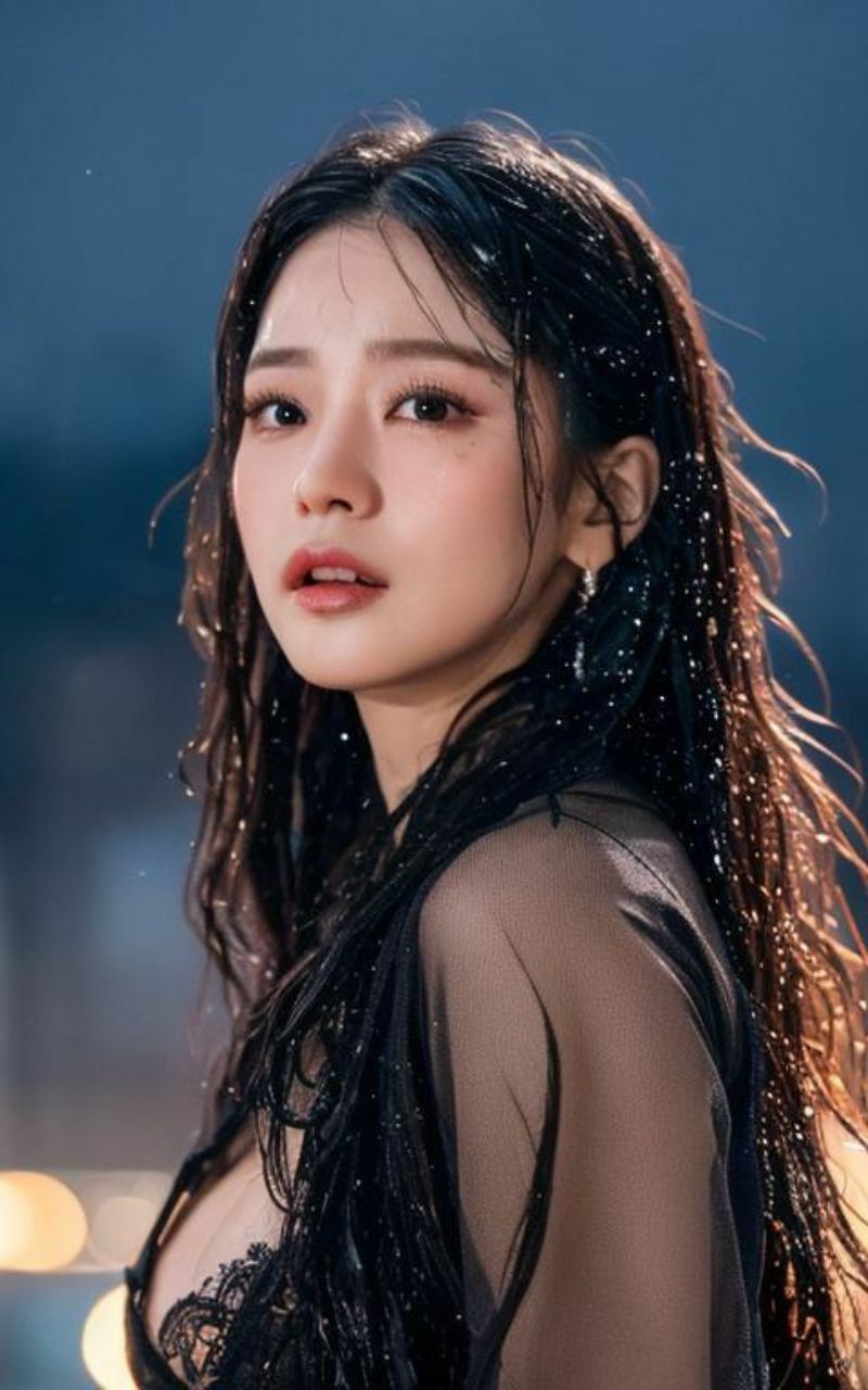雨に濡れた美女たち〜AI美女ヌード写真集〜 サンプル5ページ目
