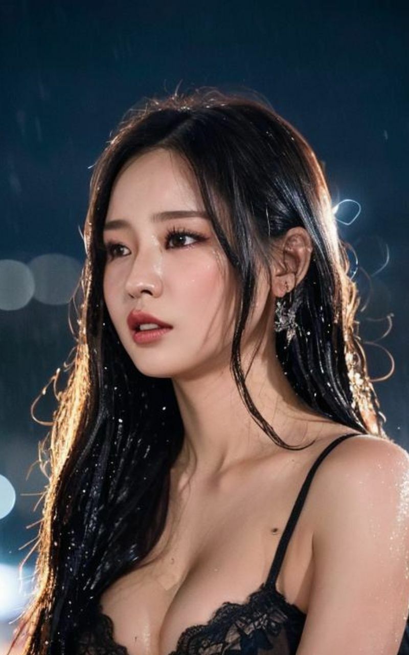 雨に濡れた美女たち〜AI美女ヌード写真集〜 サンプル6ページ目