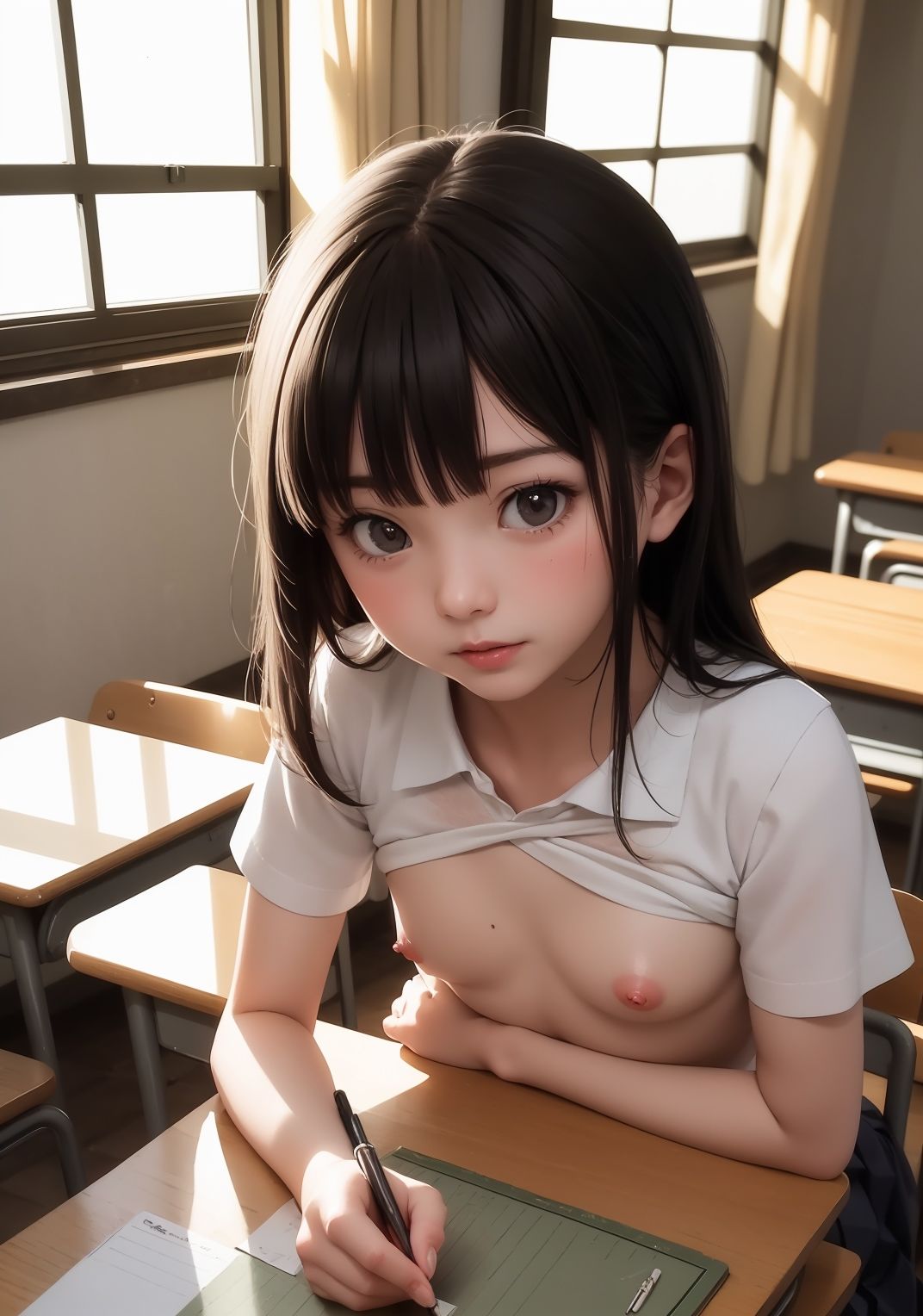 【制服美少女AIイラスト集】AI JKMODE R18【PNG250枚/PDF付】 サンプル3ページ目