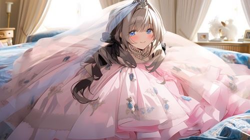 ウエディングドレス美少女セット9 ドレス気持ちいぃ サンプル1ページ目