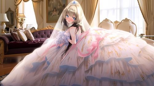 ウエディングドレス美少女セット9 ドレス気持ちいぃ サンプル6ページ目