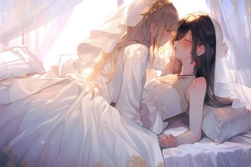 ウエディングドレス美少女セット11（百合3） サンプル5ページ目