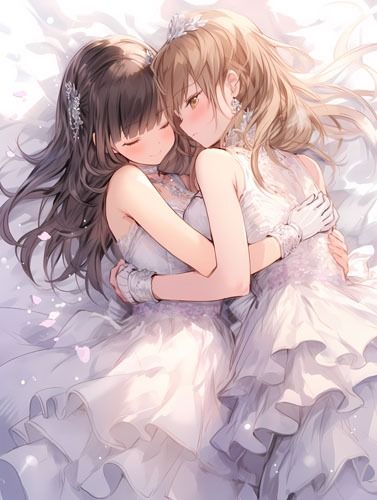 ウエディングドレス美少女セット11（百合3） サンプル7ページ目