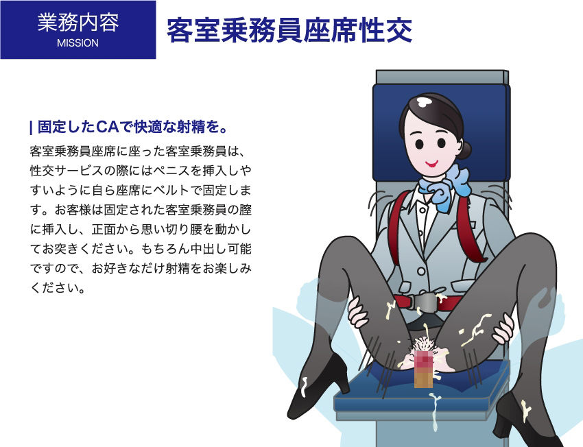性欲処理航空〜機内性交サービスのご案内〜 サンプル3ページ目