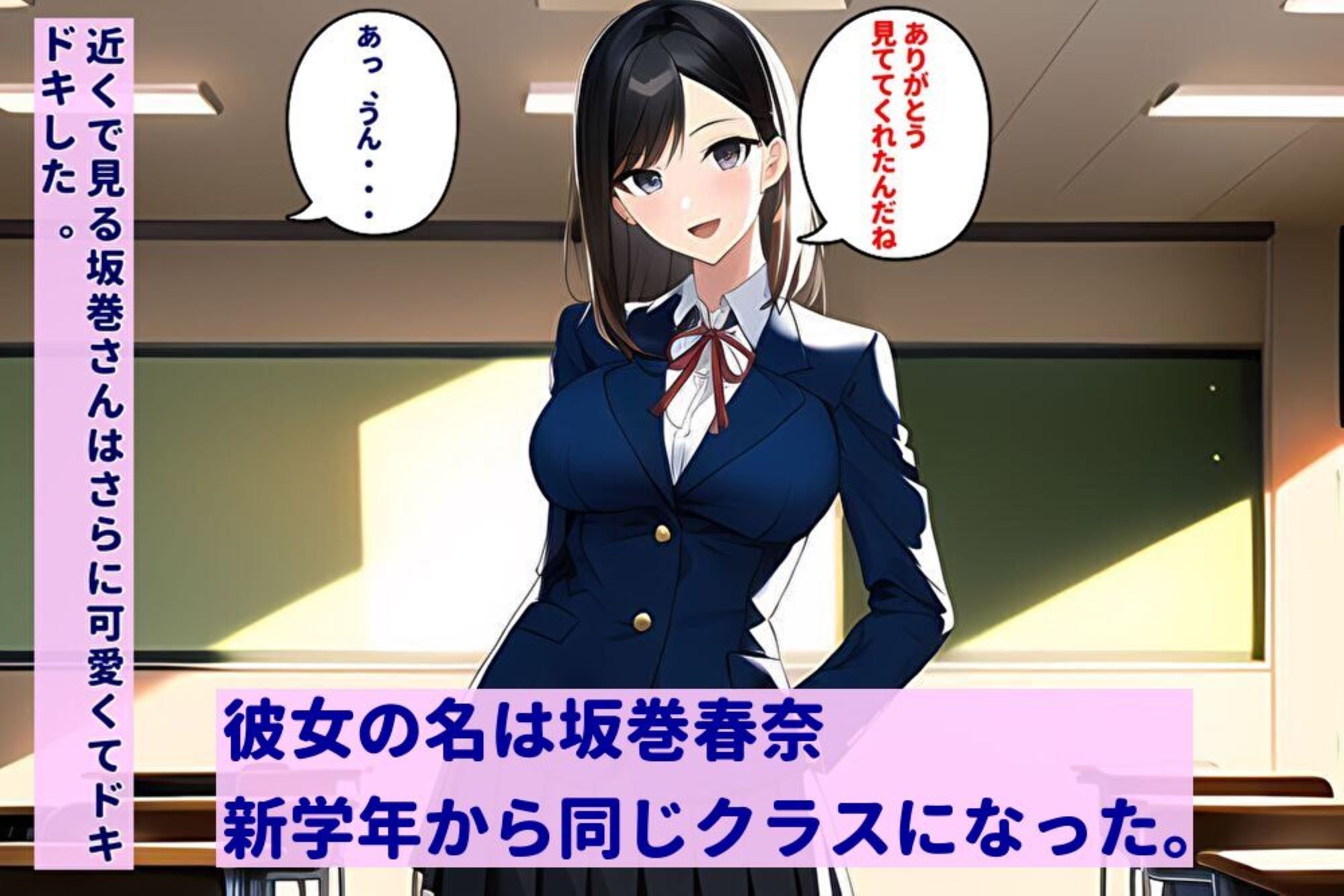 巨乳な学校一のビッチに一目惚れして告白したら、浮気の黙認とプラトニックな関係に一年間耐えられたら恋人になってあげると言われた話 サンプル2ページ目