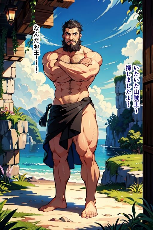山賊の頭が女体化させられ受付嬢に、さらに娼婦にさせられる サンプル1ページ目