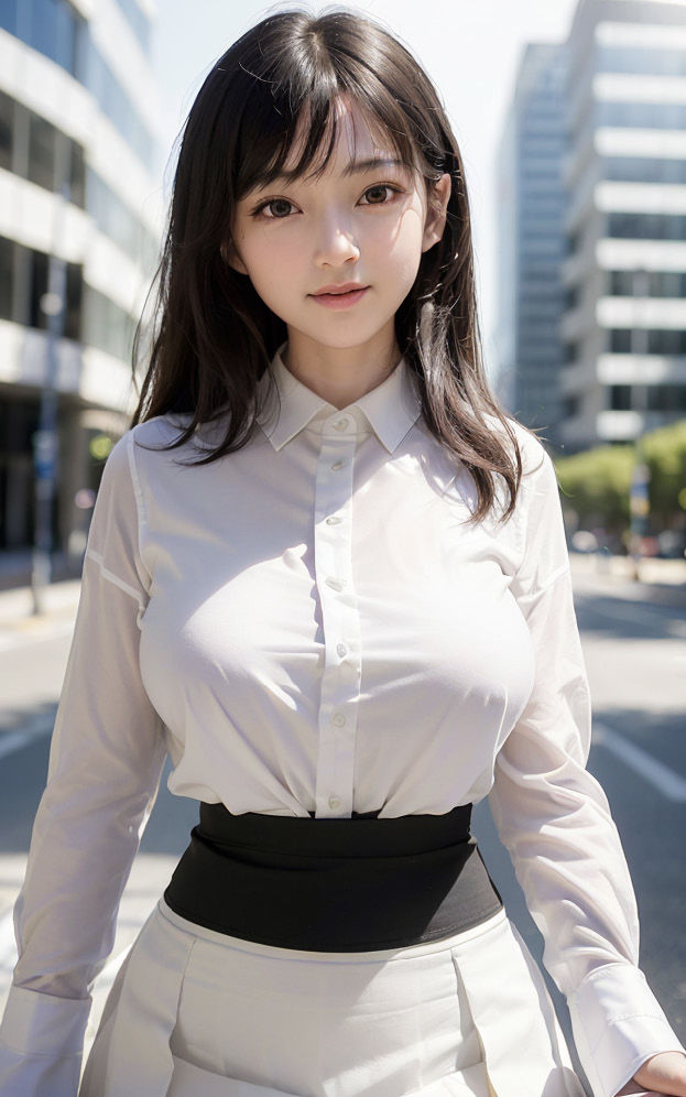外で脱いじゃう巨乳美女のヌード写真集【AI妄想写真集】 サンプル1ページ目