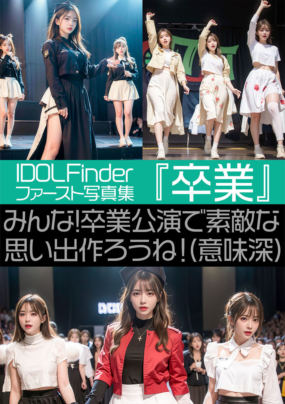 IDOL Finder ファースト写真集『卒業』みんな！卒業公演で素敵な思い出作ろうね！（意味深） サンプル1ページ目