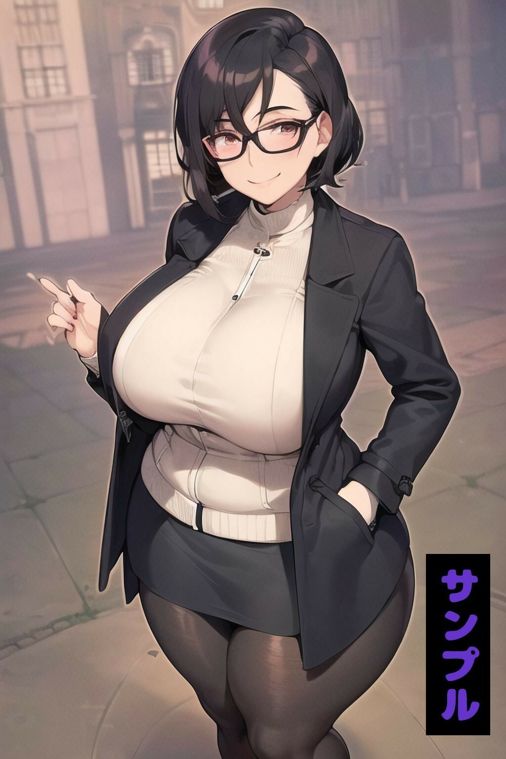 【500枚】爆乳ママに公然露出させたら発情して大変なことになった サンプル2ページ目
