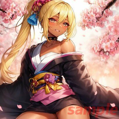 黒ギャル男の娘のイラスト集 サンプル4ページ目