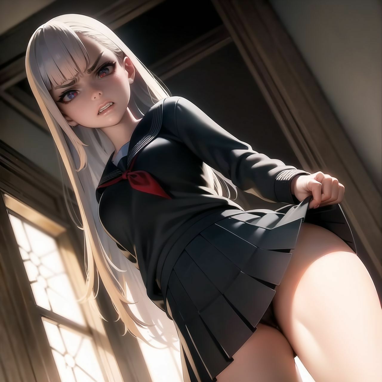 嫌悪少女2 -強●胸見せスカート捲り編- サンプル9ページ目