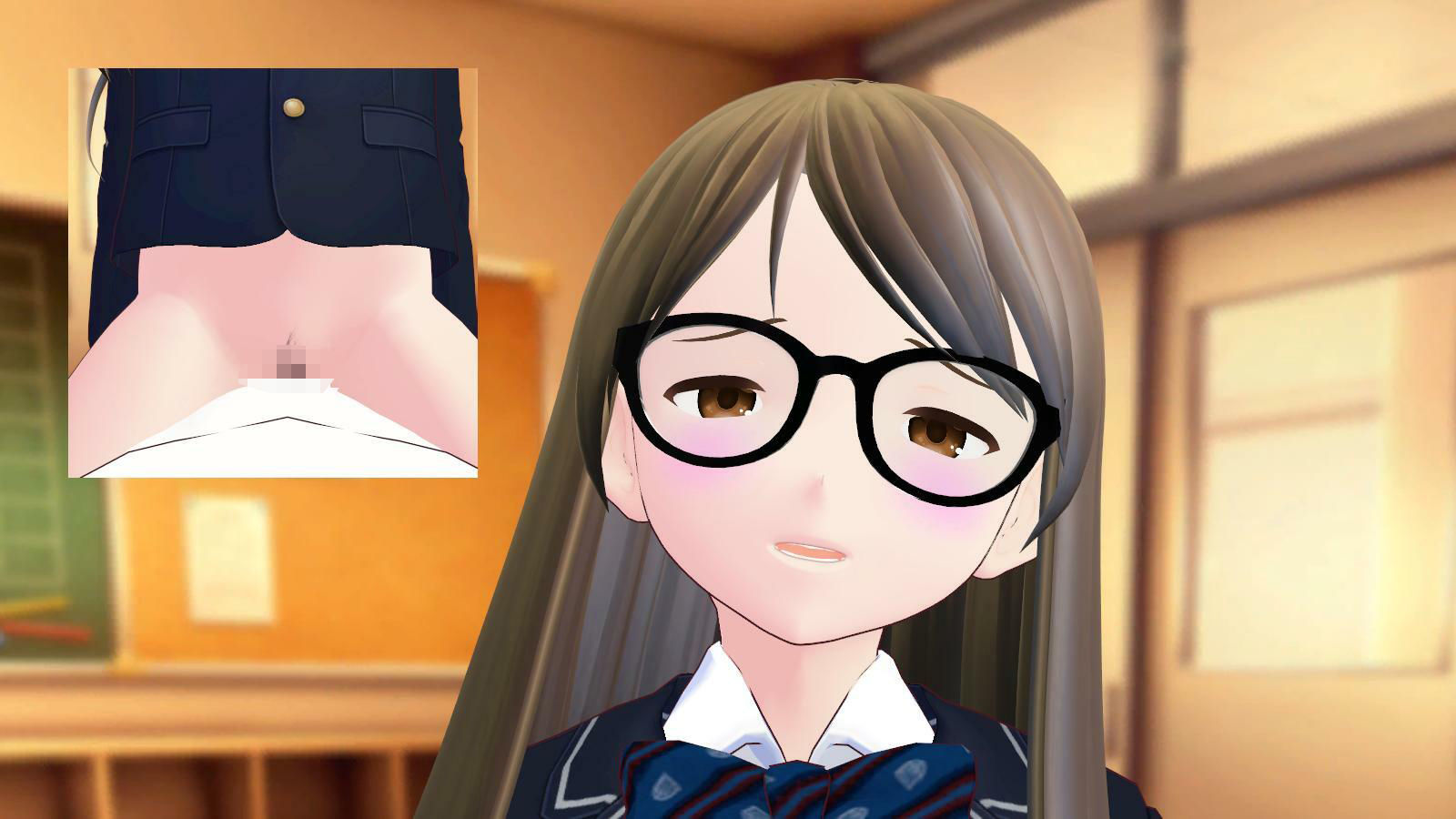 放課後の教室で着衣セックス配信するメガネ女子！ サンプル4ページ目