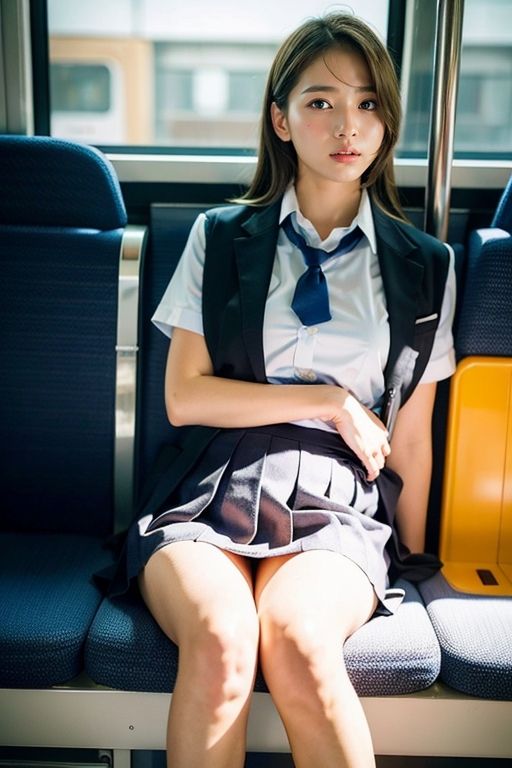 【スマホ用】電車の向かい席1 サンプル1ページ目