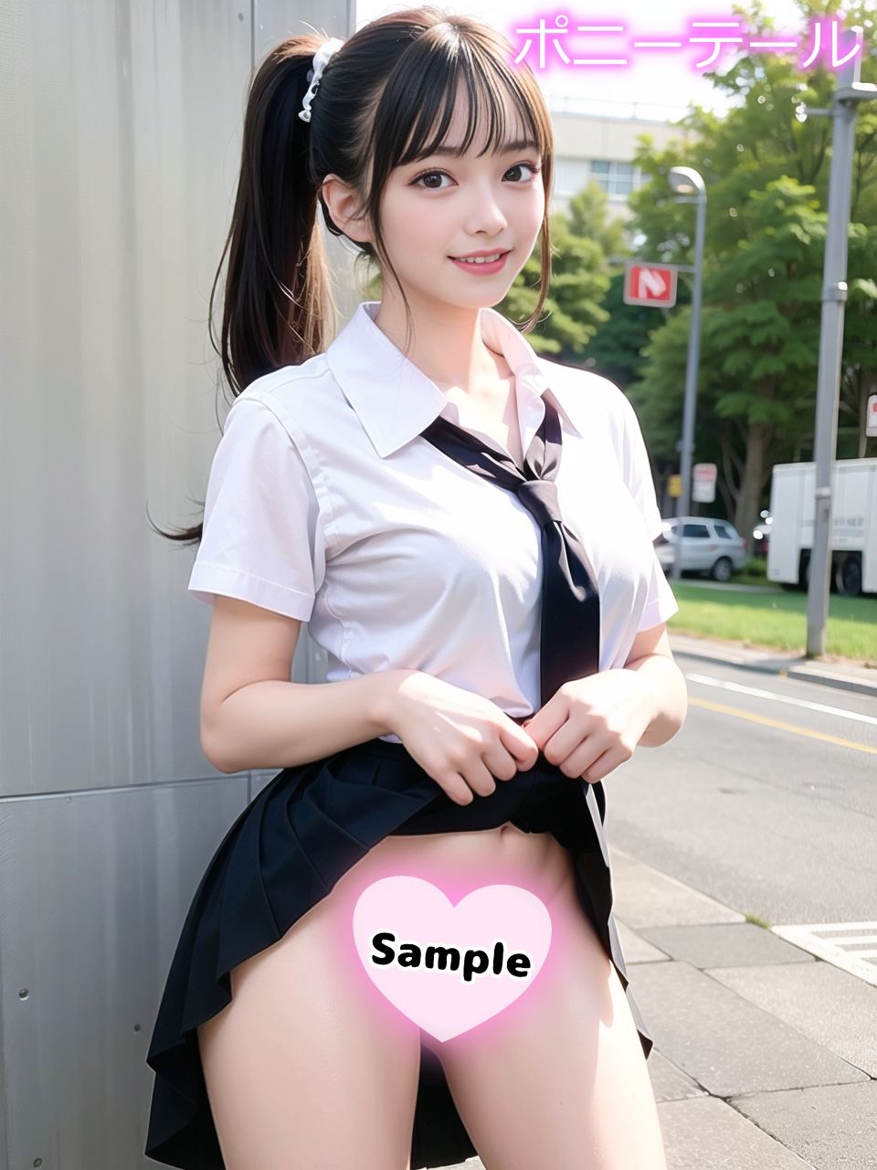 美少女JKノーパンおまんこ丸見えたくし上げ 【Vol.1】 サンプル5ページ目
